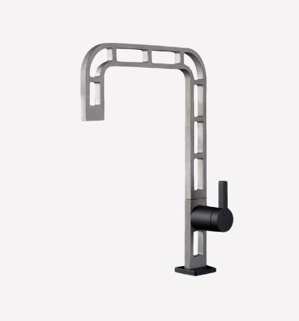 Смеситель для кухни Webert One-A ON921202441, черный/сталь, артикул ON921202441