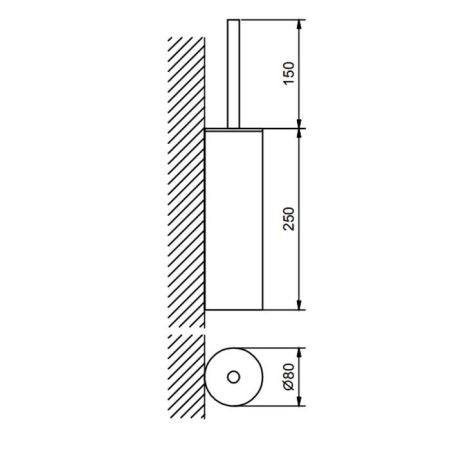 Fantini Young Ершик подвесной, с контейнером, цвет: хром /белая керамика, артикул 96 02 7647