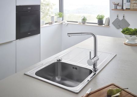 Кухонная мойка со смесителем Grohe K500 31573SD0 Матовый хром