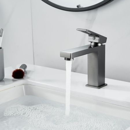 Смеситель для раковины Raffine F0196T, оружейная сталь, артикул F0196T