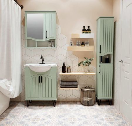 Пенал Runo мята правый Марсель 30 (00-00001221), артикул 00-00001221