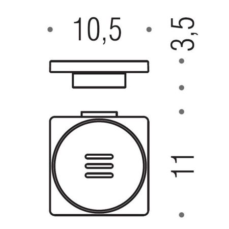 Colombo MiniQ Мыльница подвесная, цвет: чёрный матовый/черная резина, артикул B5001.NM-RNE