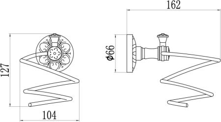 Держатель для фена Savol S-005855C, бронза, артикул S-005855C