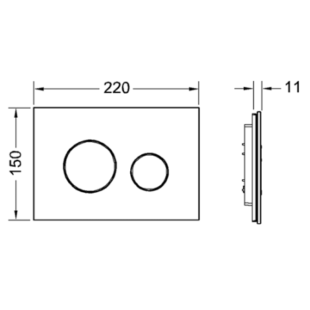 TECEloop стекло белое, клав. хром глянцевый., артикул 9240660