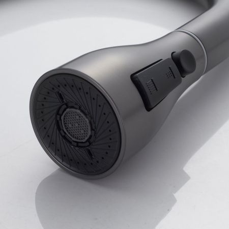 Смеситель для кухни с выдвижным изливом Shevanik S363T, оружейная сталь