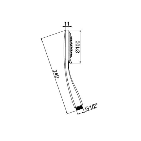 Almar POSH Ручной душ, ABS , цвет nickel brushed, артикул E082051.NB