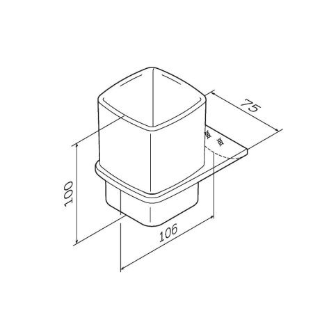 A50A34322 Inspire V2.0, Стеклянный стакан с настенным держателем, черный, шт A50A34322 Inspire V2.0, Стеклянный стакан с настенным держателем, черный, шт