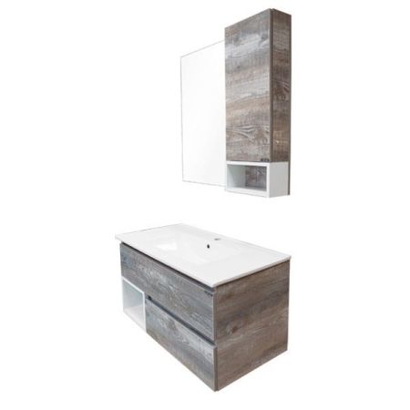 Зеркало со шкафом Comforty Турин 90 4136265 Дуб бежевый