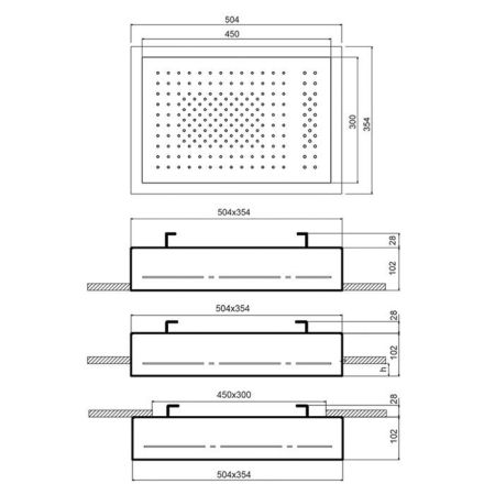 Fantini Acquafit Верхний душ 50 х35 см двойной дождь, поток, светодиоды, хромотерапия,цвет золото плюс, артикул 79 01 K021