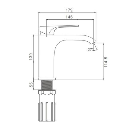 Смеситель для раковины Prohanss P61.10, хром