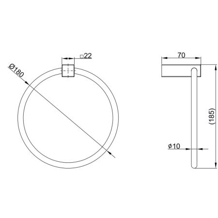 Полотенцедержатель Lemark VALDAY настенный, сталь, брашированное золото (LMA-8113S2-BRG), артикул LMA-8113S2-BRG