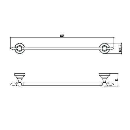 Полотенцедержатель Savol S-06824A, хром, артикул S-06824A