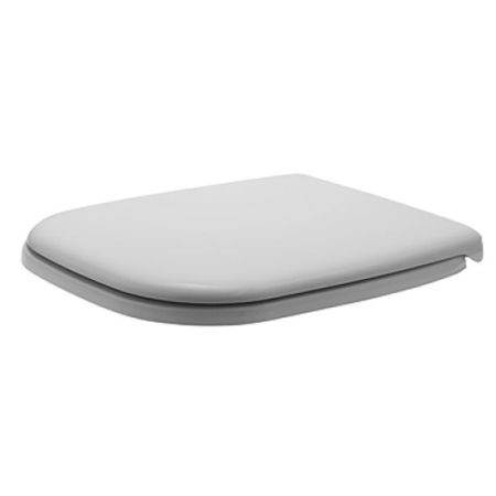 Duravit  D-Code Сиденье для унитаза удлиненное, петли нерж сталь, цвет белый, без микролифта, артикул 0067410000