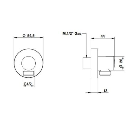 Bongio Выпуск подключение, цвет черный матовый, артикул 899NE00
