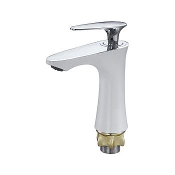 Смеситель для раковины G.Lauf LOT1-A010PW, хром/белый