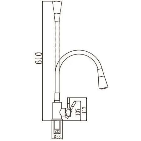 Смеситель для кухни Savol S-3002WM, белый