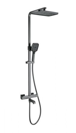 Душевая система с термостатом WONZON & WOGHAND, Темный графит (WW-B3026-T1-BGG), артикул WW-B3026-T1-BGG