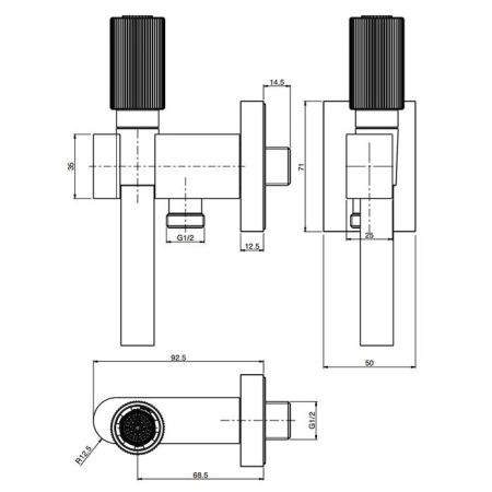 Fima Carlo Frattini Switch ON Душевой гарнитур, ручной душ с держателем, настенный, цвет: золото, артикул F5975OR