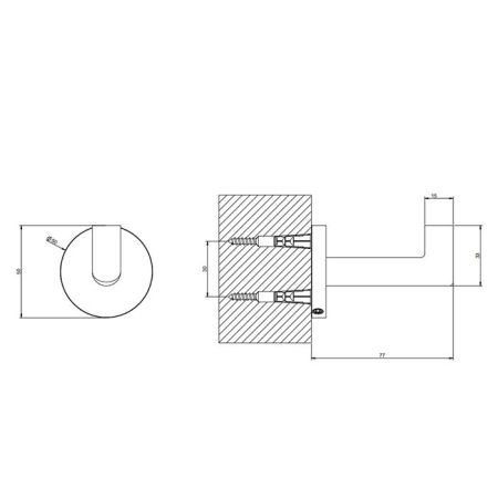 Gessi Tondo Крючок настенный, цвет: Copper PVD, артикул 63621#030