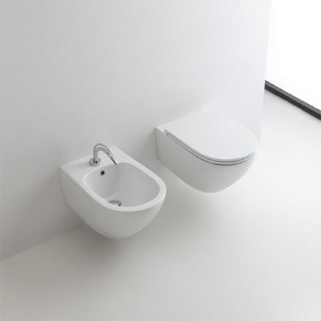 KERASAN Aquatech Биде подвесное c 1отв под смеситель, цвет белый