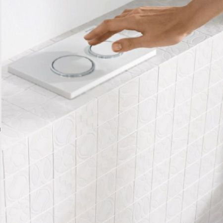 Смывная клавиша GEBERIT OMEGA 115.085.KH.1 (два режима слива, механическое, хром/хром матовый) , шт, артикул 115.085.KH.1