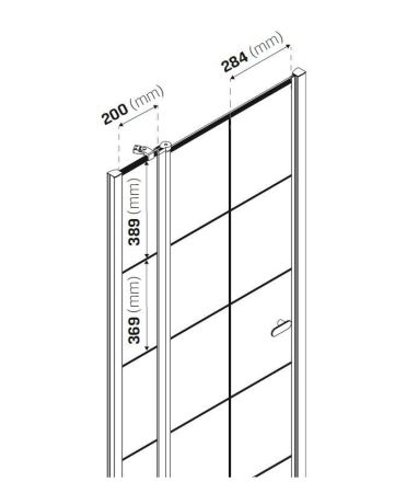 Дверь в нишу NEW TRENDY NEW SOLEO BLACK одинарная 90x195 D-0279A (черный), артикул D-0279A