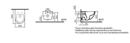 Sento Rim-ex подвесной безободковый унитаз, артикул 7748B003-0075