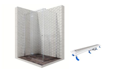 Душевой уголок Ambassador Diamond 12011108L-ST6, прямоугольный, линейный трап, 120х90, артикул 12011108L-ST6