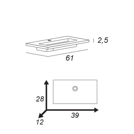 Мебель для ванной CEZARES URBAN 60, 74, артикул 50169