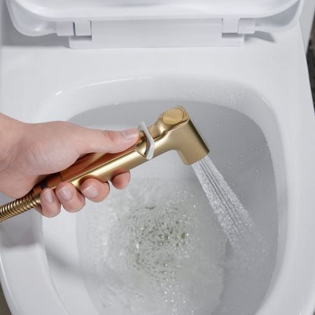 Гигиенический душ со смесителем Shevanik S9905G, золотой сатин, артикул S9905G