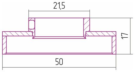 Отражатель "TUBE" н/ж "СУНЕРЖА" d-21.3 мм (к-т) (ЗОЛОТО), артикул 03-1029-0001