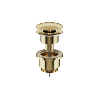 70003BGnc Донный клапан универсальный без системы "Клик - Клак", с металлической накладкой, цвет брашированное золото ПВД (PVD)