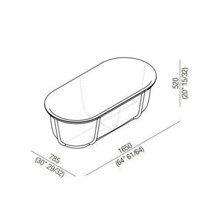 Agape Cuna Ванна отдельностоящая 165х78.5х52 см, цвет: белая с металлической структурой, артикул AVAS1079ZBR
