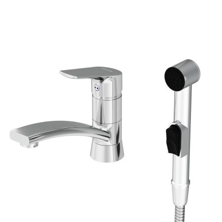 770230001 Jupiter, смеситель с поворотным изливом и гиг. душем, хром, артикул 770230001