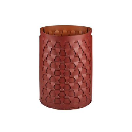 Colombo Adj Круглая корзина Dubai, D40H57 см, цвет: бордо/коньяк, артикул BADJ2057-3009