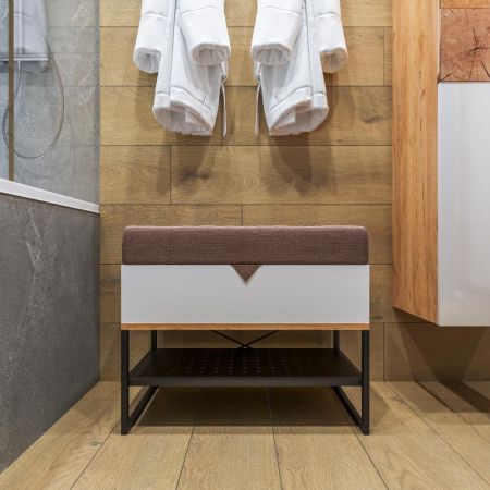 Банкетка Бриклаер Форест белая, 60 см, артикул 4627125416804