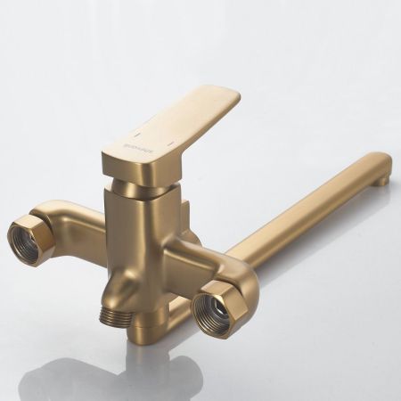 Смеситель для ванны Shevanik S9922G, золотой сатин, артикул S9922G