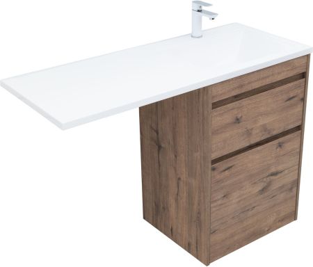 Тумба под раковину Aquanet Токио 58 дуб веллингтон (напольная 2 ящика)