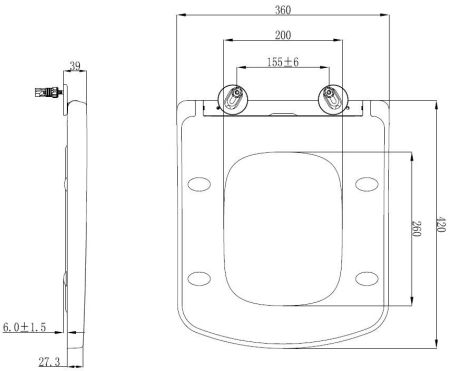 Крышка-сиденье для унитаза Allen Brau Liberty 4.33006.20 белый глянец, артикул 4.33006.20