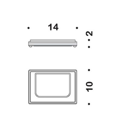 Colombo Look Мыльница, цвет: хром/матовое стекло, артикул B1651-VAN