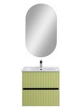 TORINO База под раковину подвесная с двумя выкатными ящиками, Мята AM-TORINO-600-2C-SO-MN-P