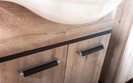 Тумба под раковину Бриклаер Карибы 60 Светлая Лиственница, артикул 4627125411267