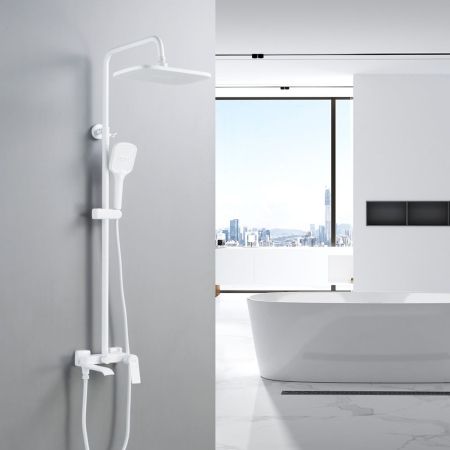 Душевая система Shevanik S4136C, белый