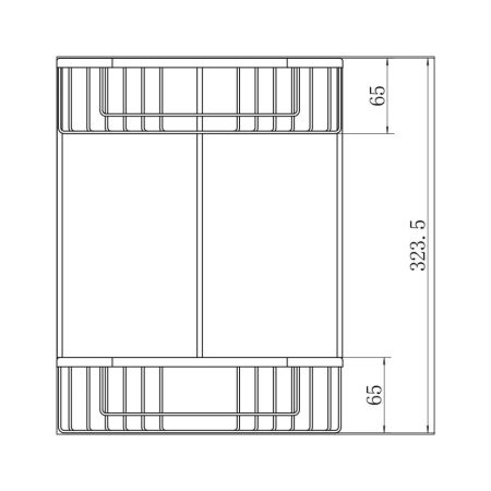 Полка металлическая угловая FASHUN A335-1, хром, артикул A335-1