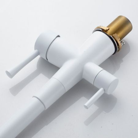 Смеситель для кухни с подключением фильтра Shevanik S428C, белый, артикул S428C