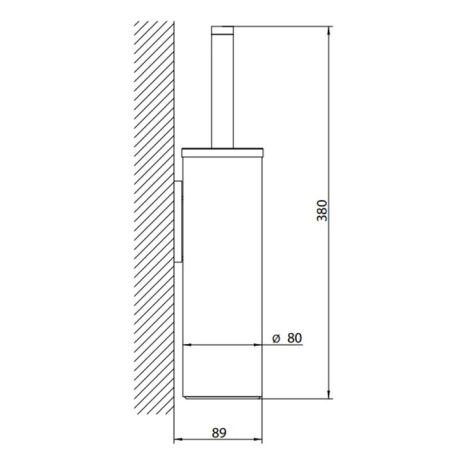 Bongio T Collection Ершик туалетный подвесной, 380 мм, цвет матовое французское золото, артикул 30026HM00