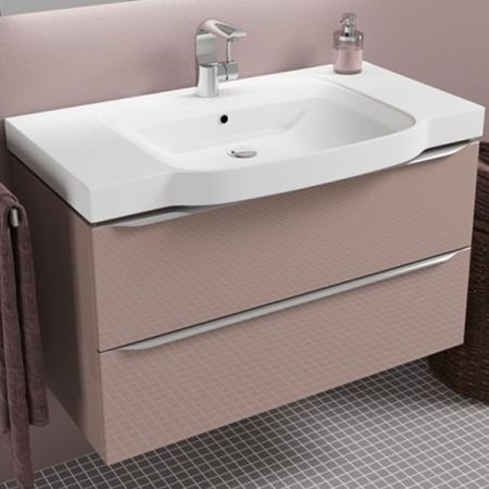 Тумба с раковиной SanVit Тандем 90 ktandem90 в цвете Ral подвесная Капучино