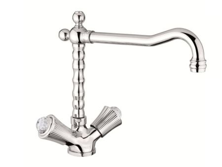 Fiore Venere Sky, двухвентильный смеситель для кухни, цвет золото - Swarovski, артикул 13OO0644