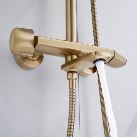 Душевая система Rose R3936G, золотой сатин, артикул R3936G