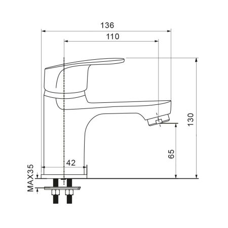 Смеситель для раковины WesnaArt OCEAN OCE12-210, хром